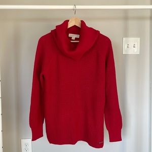 Michael Kors Red Cowl Neck Knit Sweater | Top | Long Sleeve | Women’s S
